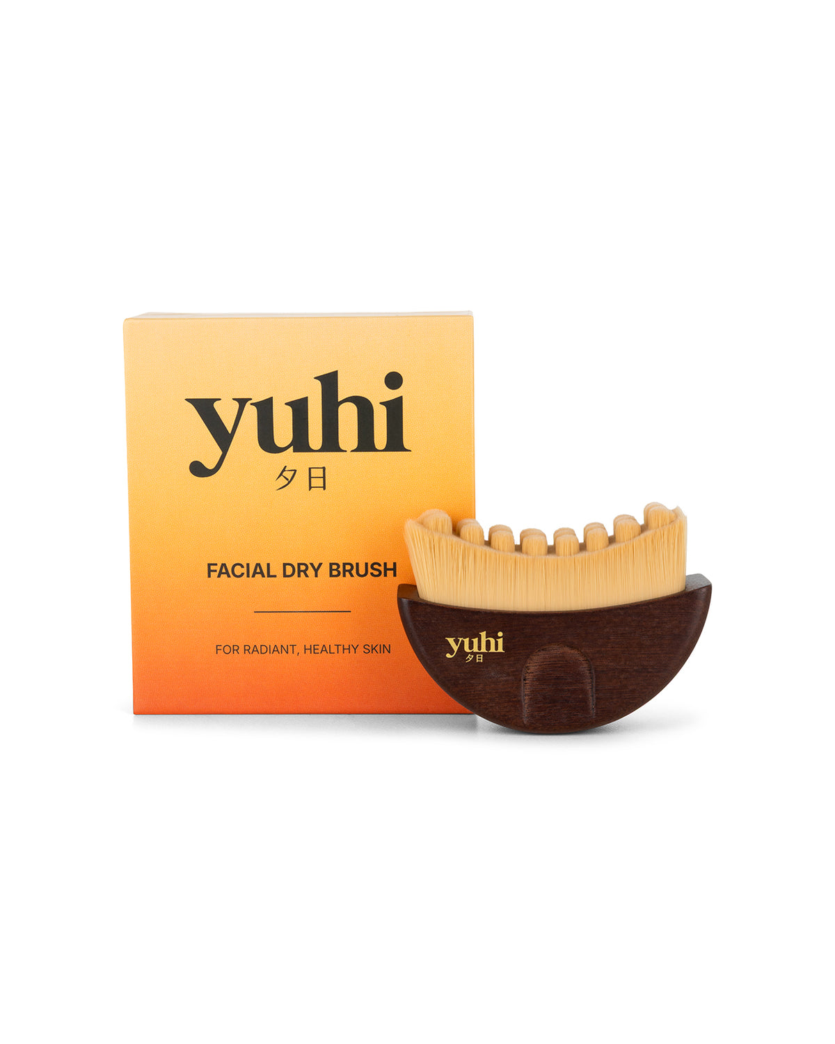 YUHI Lymphatic Facial Dry Brush – Wooden Face & Body Brush