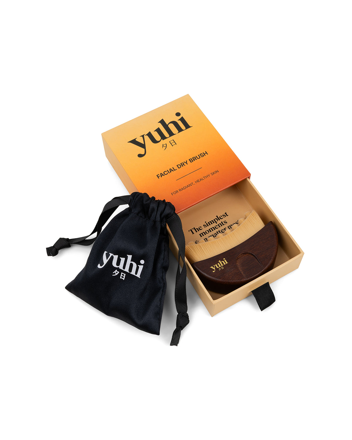 YUHI Lymphatic Facial Dry Brush – Wooden Face & Body Brush